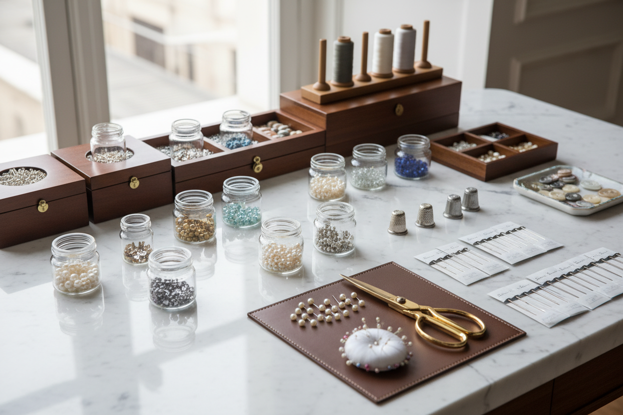 Table de couture premium organisée
