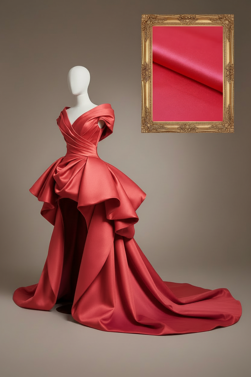 Tissu Épais Mat Satiné pour Robe de Bal — 150cm