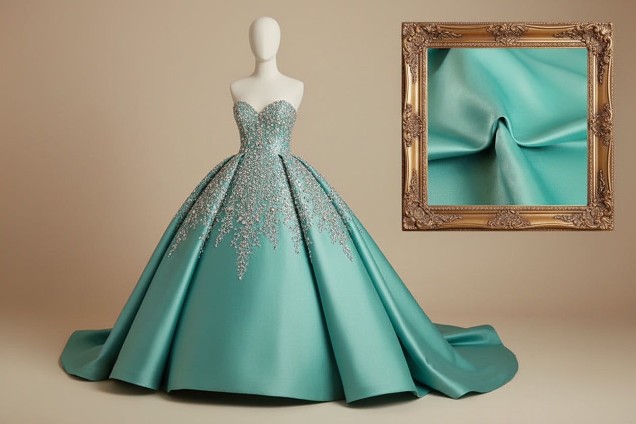 Tissu Épais Mat Satiné pour Robe de Bal — 150cm