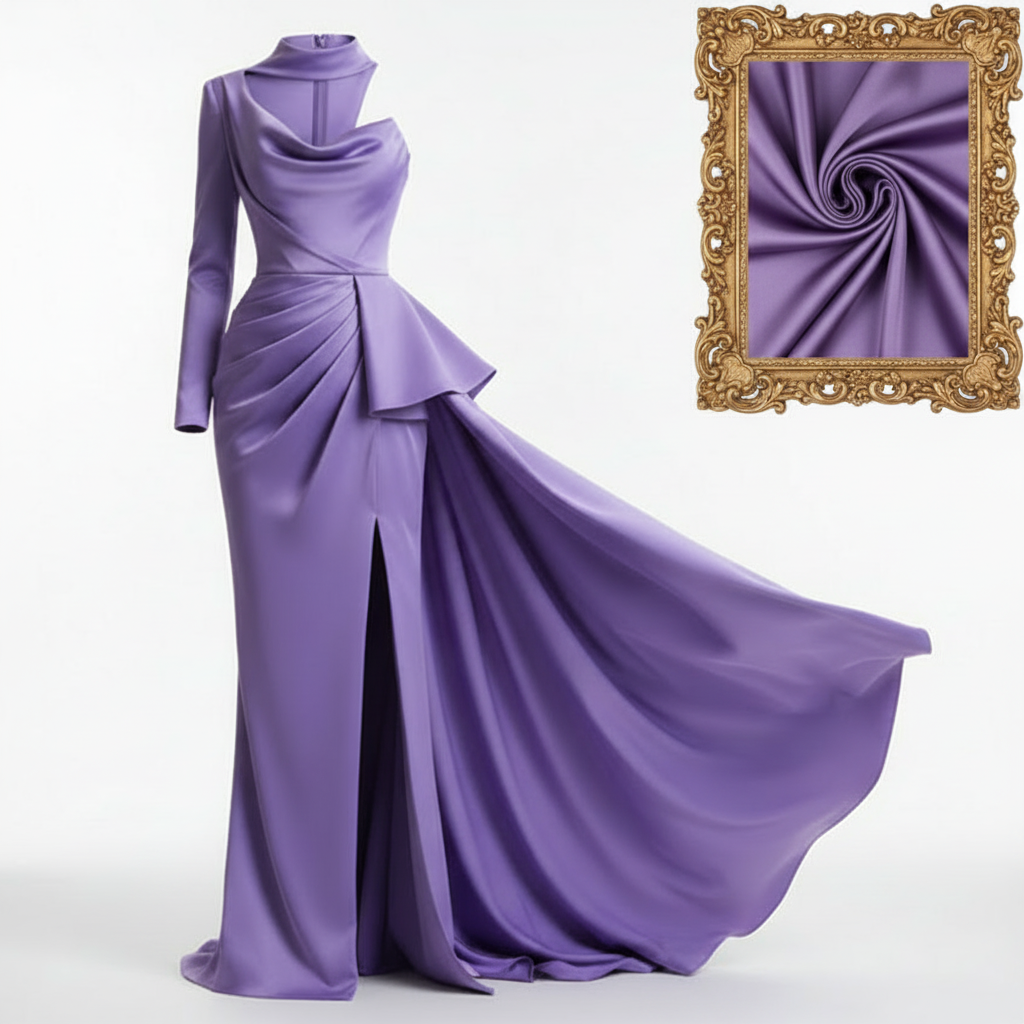 Tissu Épais Mat Satiné pour Robe de Bal — 150cm