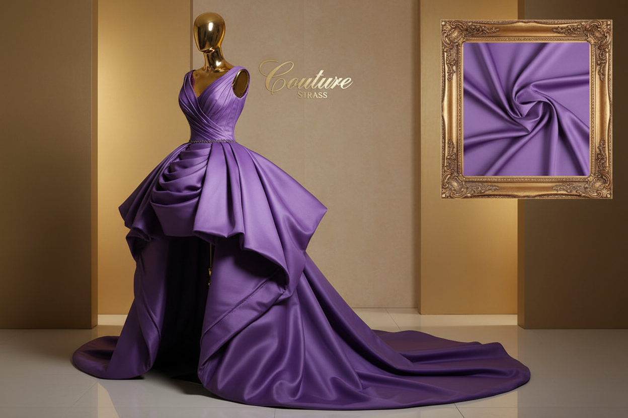 Tissu Épais Mat Satiné pour Robe de Bal — 150cm