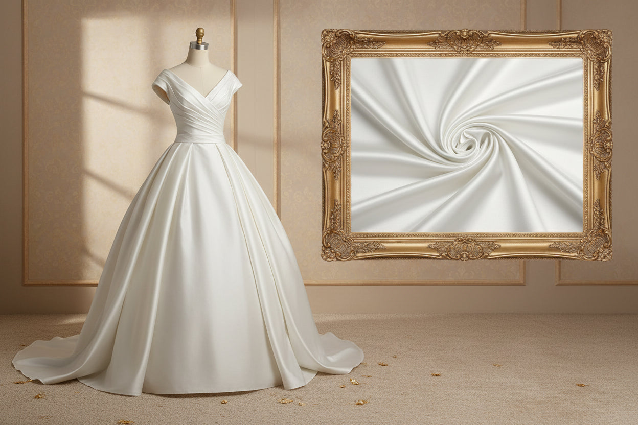 Tissu Épais Mat Satiné pour Robe de Bal — 150cm