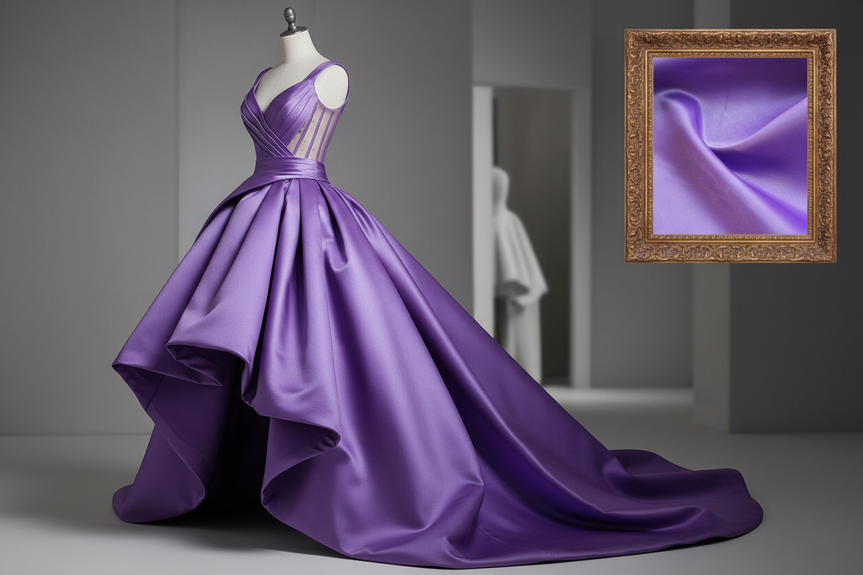 Tissu Épais Mat Satiné pour Robe de Bal — 150cm