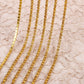 chaine de strass topaze-doré a griffe doré 