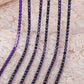 chaine de strass en violet améthyste-foncer a griffe violette 
