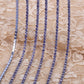 chaine de strass violet améthyste  a griffe violet