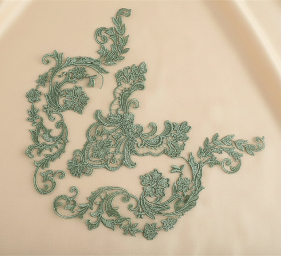 Appliques Brodées – Kit de 3 Pièces | Dentelle & Polyester
