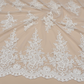 Dentelle polyester brodée – Tissu couture mariage
