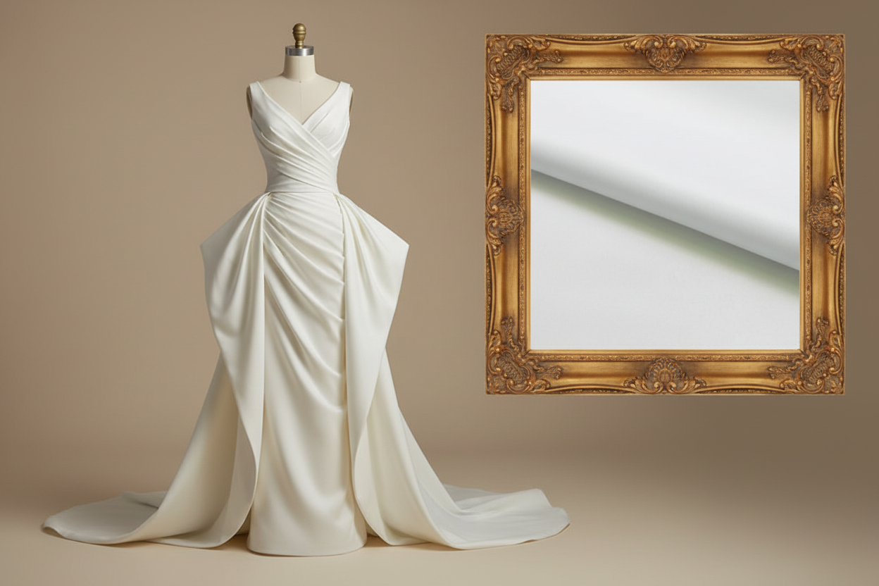 Tissu Épais Mat Satiné pour Robe de Bal — 150cm