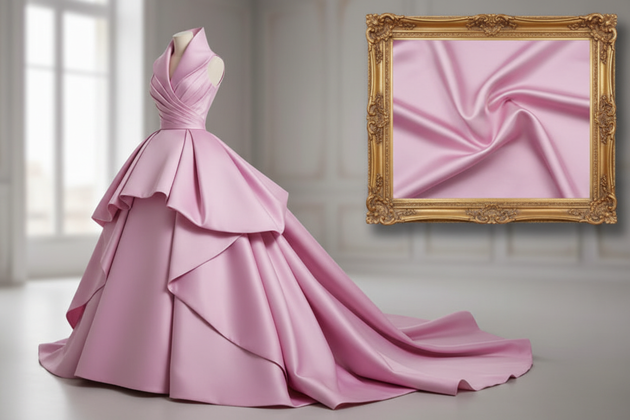 Tissu Épais Mat Satiné pour Robe de Bal — 150cm