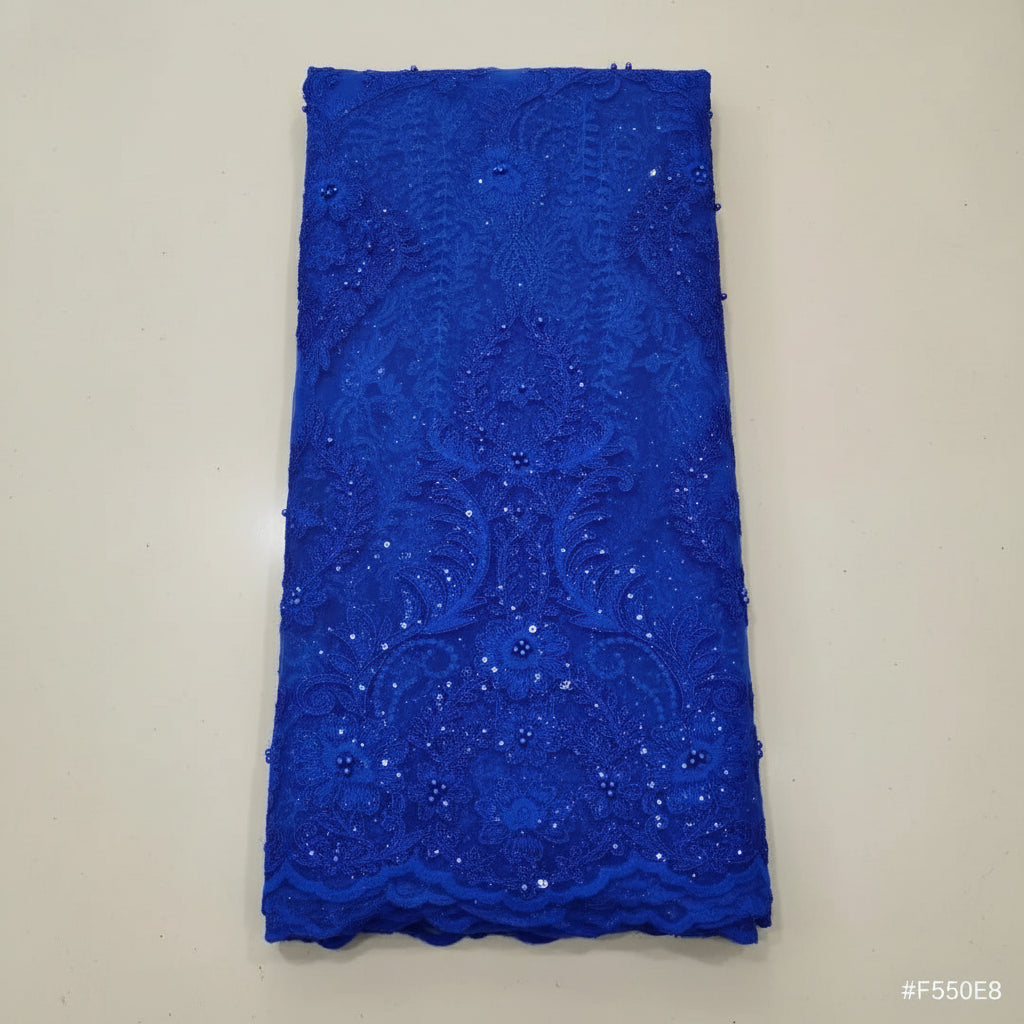Dentelle brodée à perles – Tissu mariage & fête | 8 couleurs
